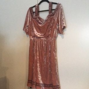 Lucky Brand Gorgeous Rose gold velvet dress